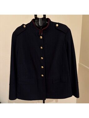 Talbots Jacket Blazer Women Size 22W Navy Blue Military New With Tag
